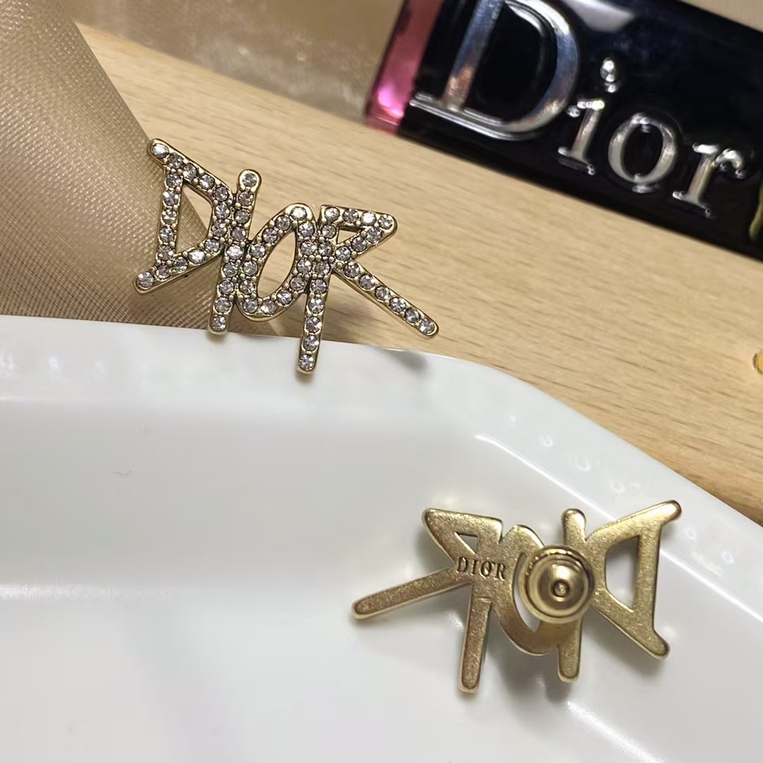 Dior Letters Stud Earrings - Original Replica Club