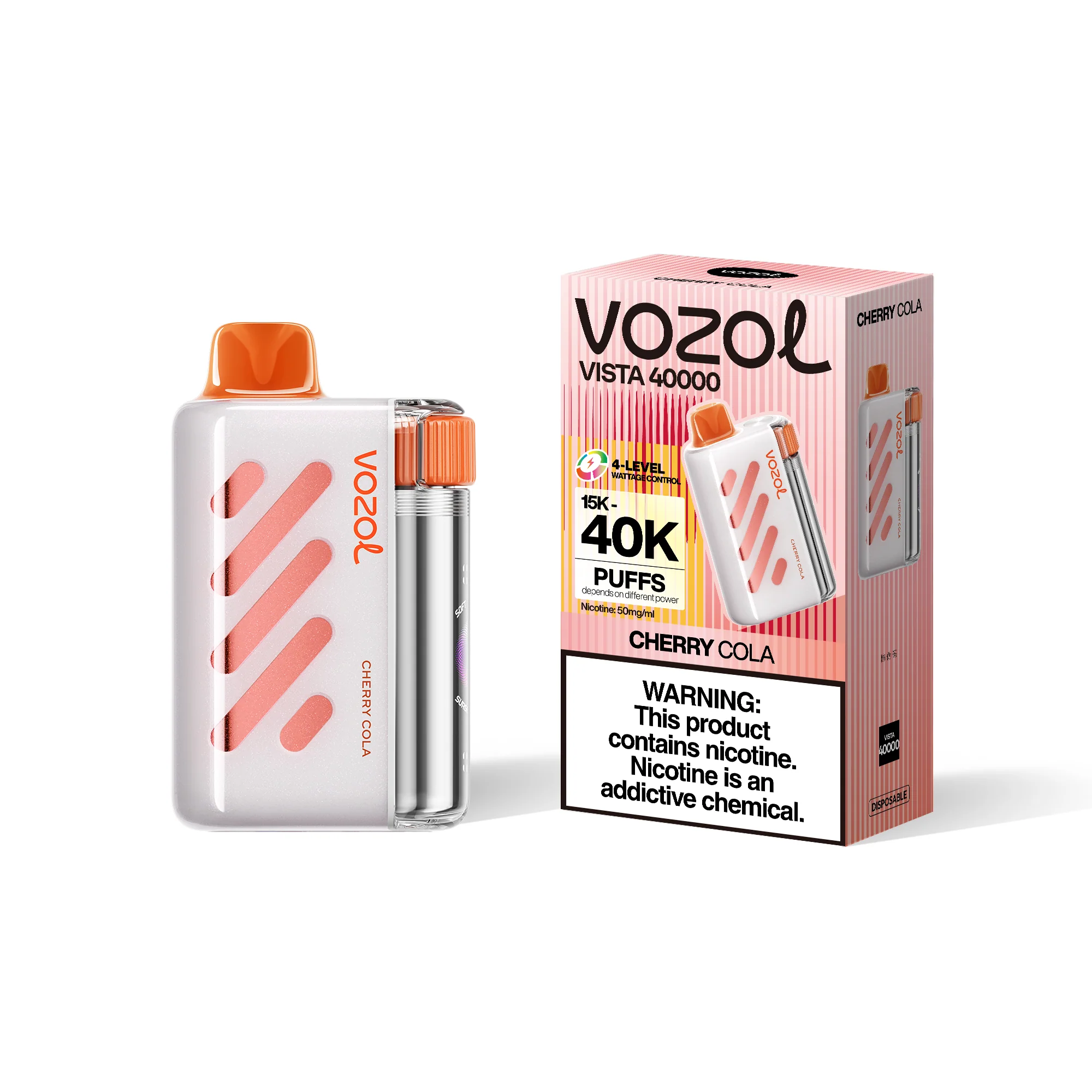 VOZOL VISTA 40K kertakäyttöinen sähkötupakka (kaikki maut)