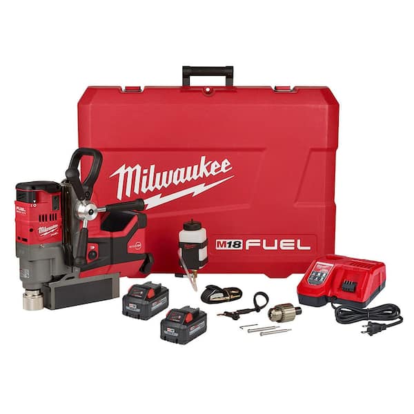 18V Lithium-Ion Brushless Cordless 3/4 in.. 1-1/2 in. Magnetic Drill High Demand Kit with Two 8.0Ah Batteries