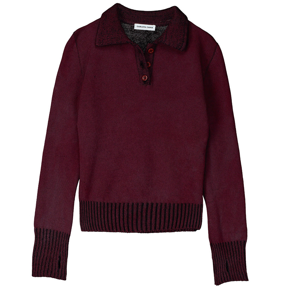 Carlota Cahis - Pull Mustang - Bordeaux