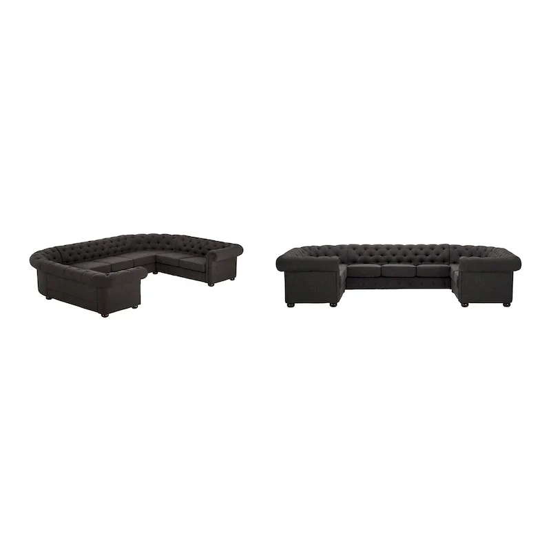 Gdansk 9-Person U-Shaped Chesterfield Sectional Sofa