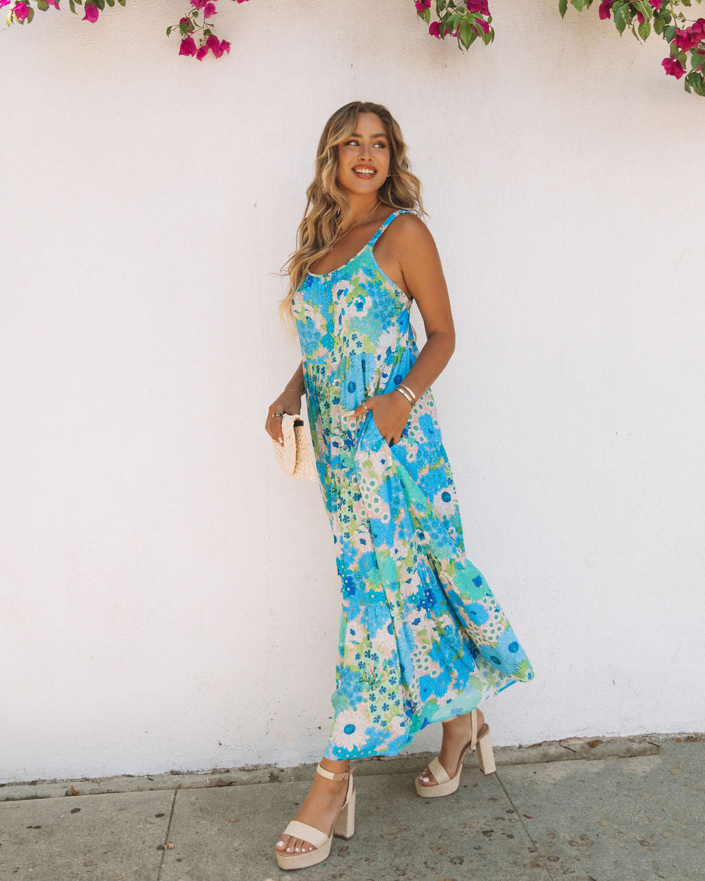 Floral Serenity Pocketed Maxi Dress - FINAL SALE - Se7enfashion