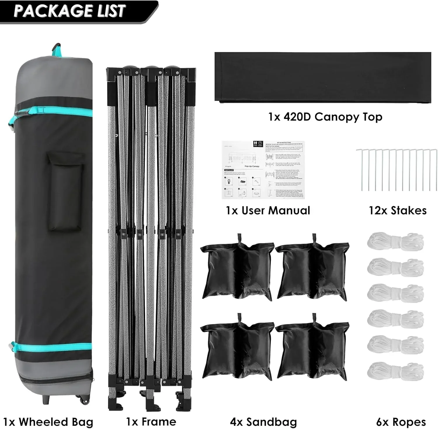 COBIZI 10x20 Heavy Duty Pop up Canopy Tent 6 sidewalls Commercial Canopy Wedding Party Tents