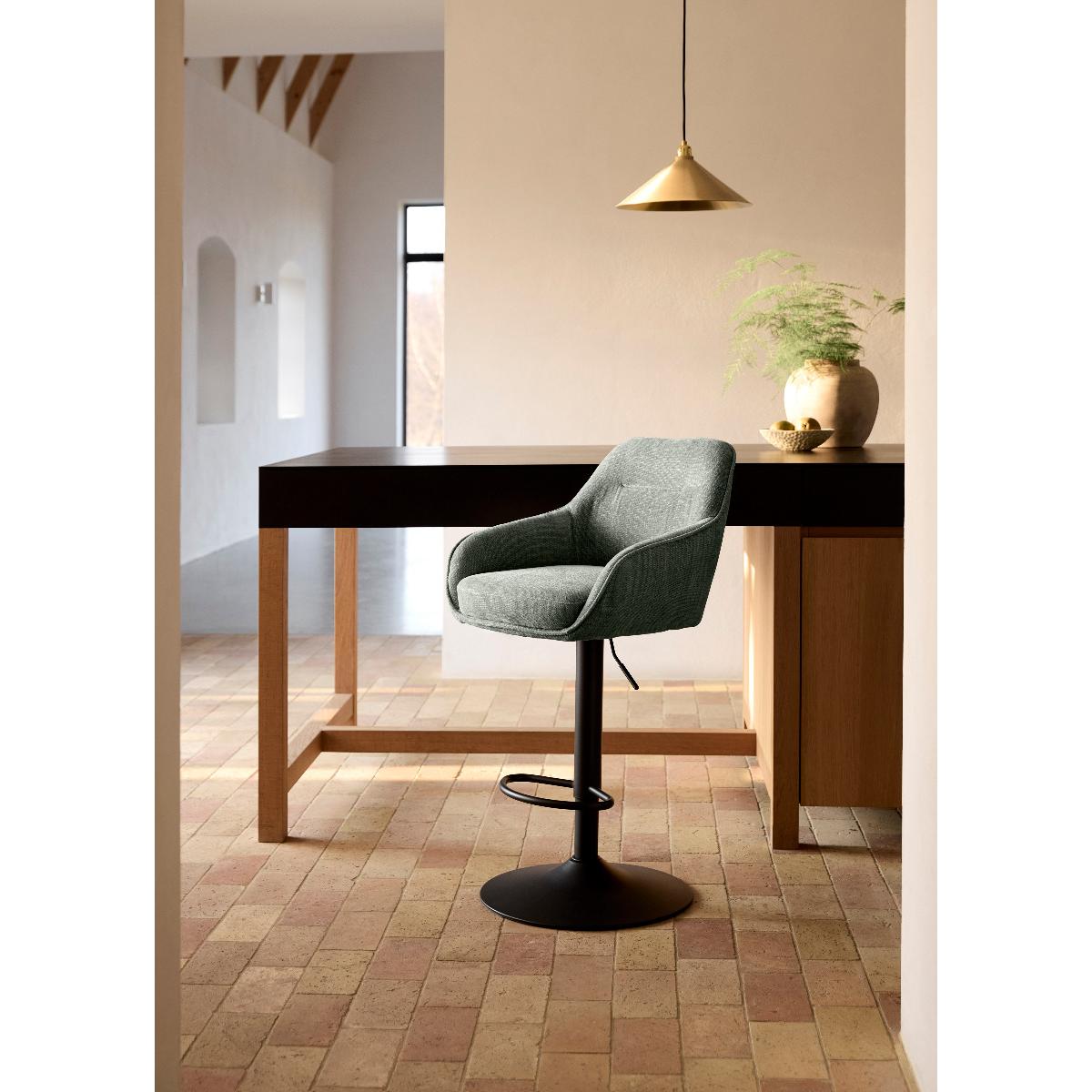 Nordic Home - Ellis verstelbare barstoel stof - groen
