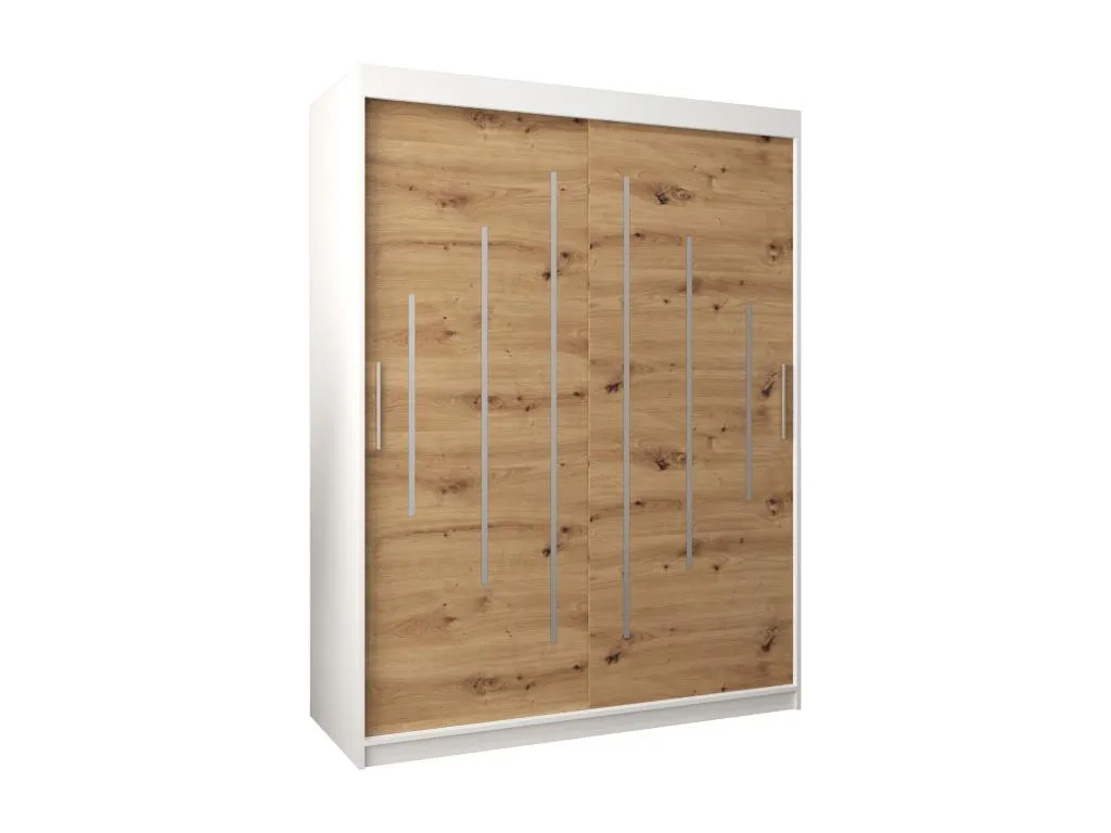 ARMARIO Kavehomedeco DE PUERTAS CORREDERAS 200/150/62 2 puertas (blanco/artisan) 69785WMWW