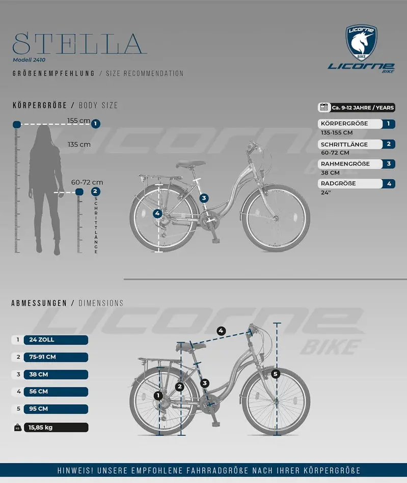 Licorne Urban City Bike, Aluminum Frame, 24.0 Inches/26.0 Inches/28.0 Inches - Stella Premium - Image 9 Licorne Urban City Bike, Aluminum Frame, 24.0 Inches/26.0 Inches/28.0 Inches - Stella Premium - Image 9