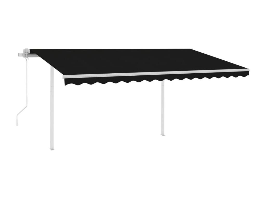 Toldo automático Joliven sensor de viento gris antracita 4 5x3 m
