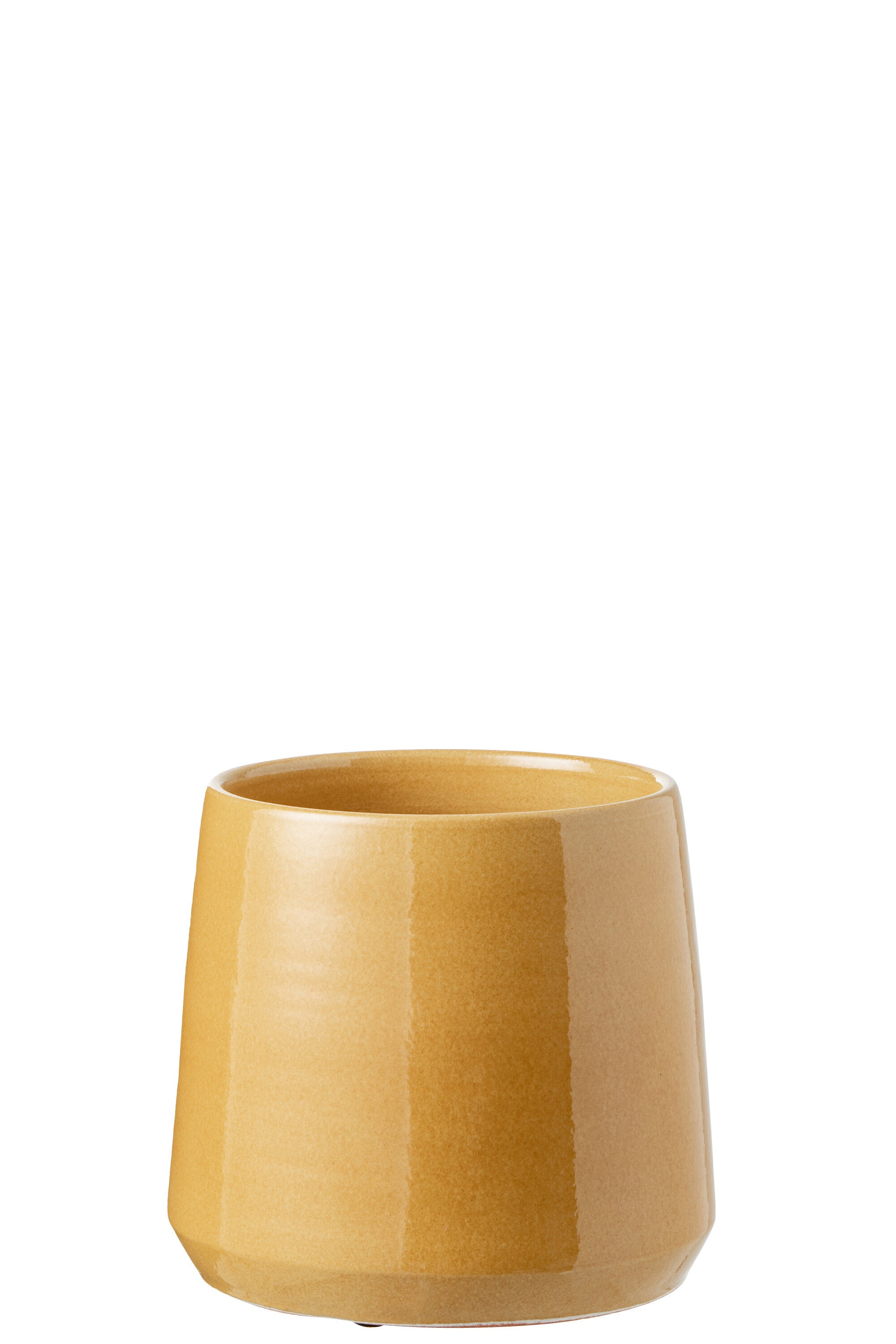 J-Line bloempot Rond - keramiek - oker - medium - Ø 23 cm