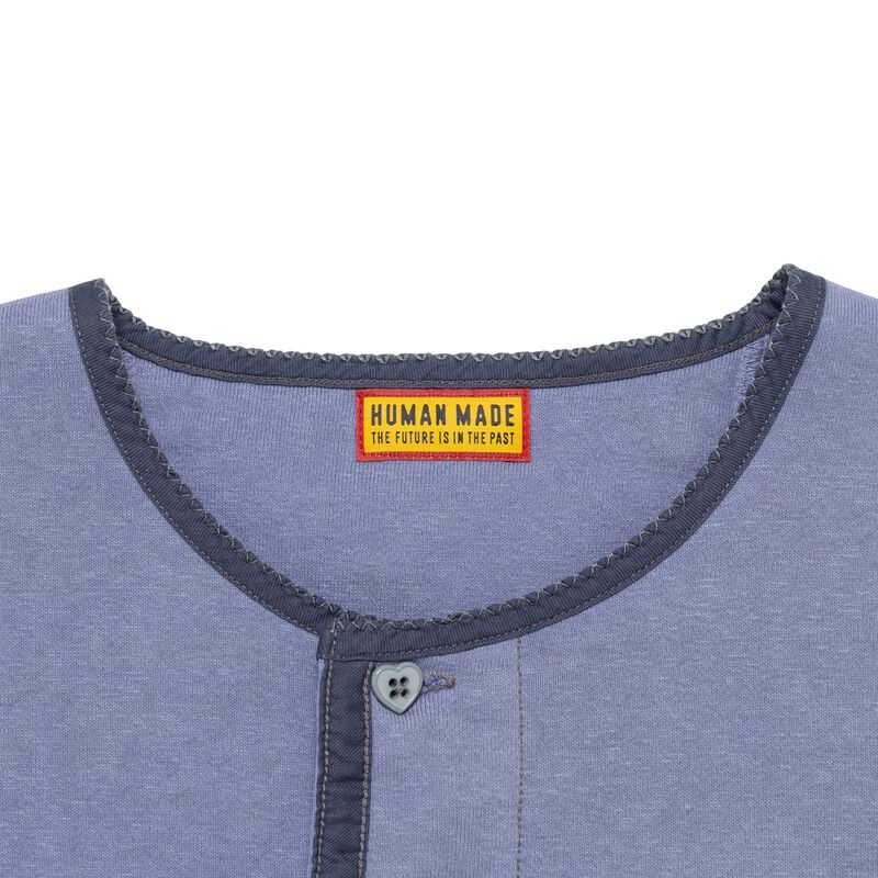 HUMAN MADE HENLEY NECK SWEATSHIRT