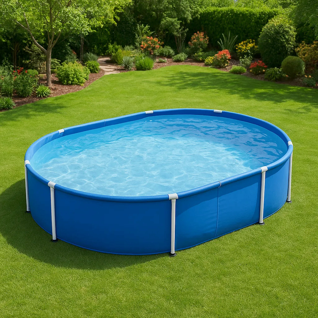 Piscina tubular ovalada Ovalada Sí Piscina Tubular PVC y metal 488x305x107 cm xsJQnlC601Jo