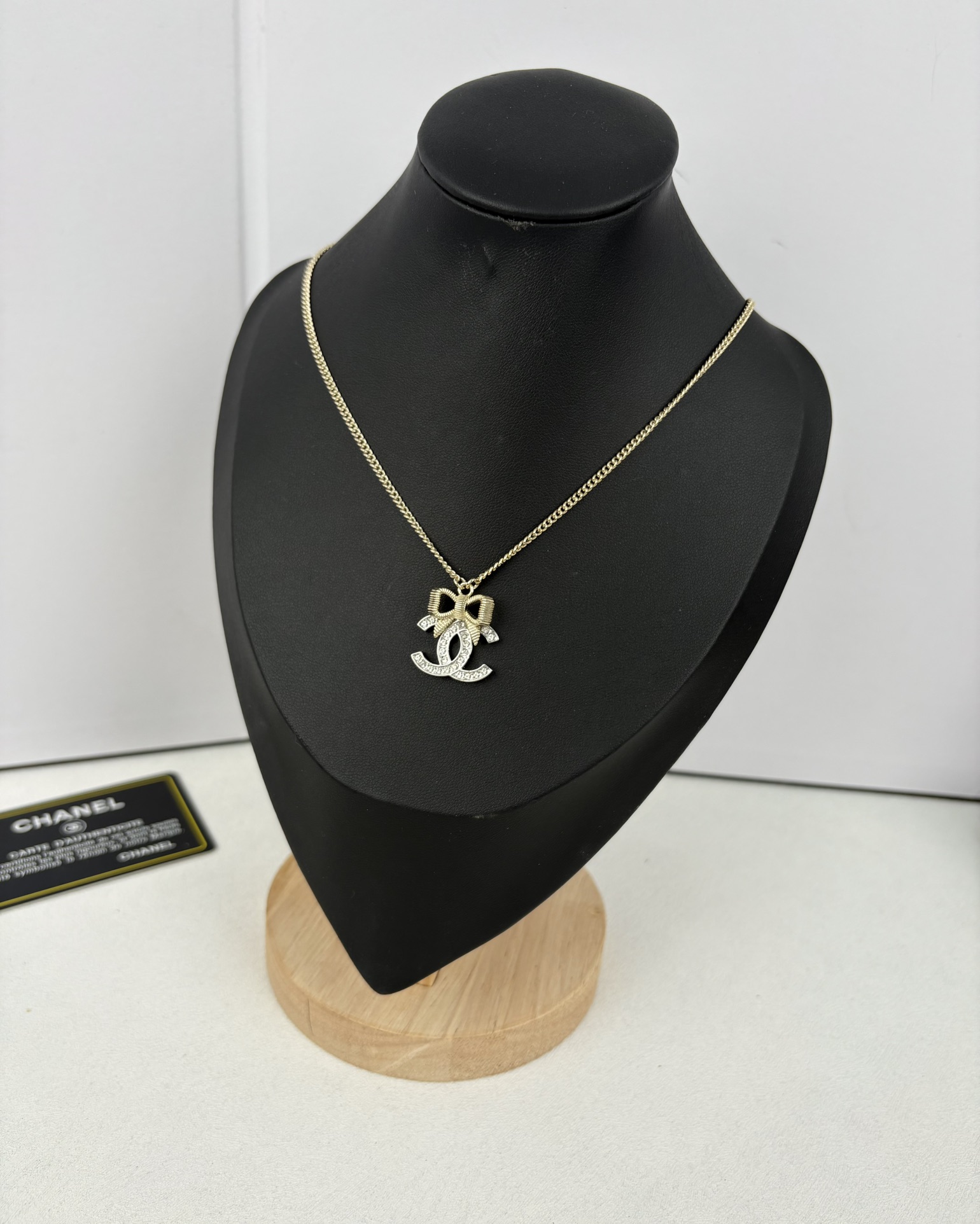 Chanel Light Gold Bow Mixed Silver CC Brooch Earrings Necklace - Original Replica Club