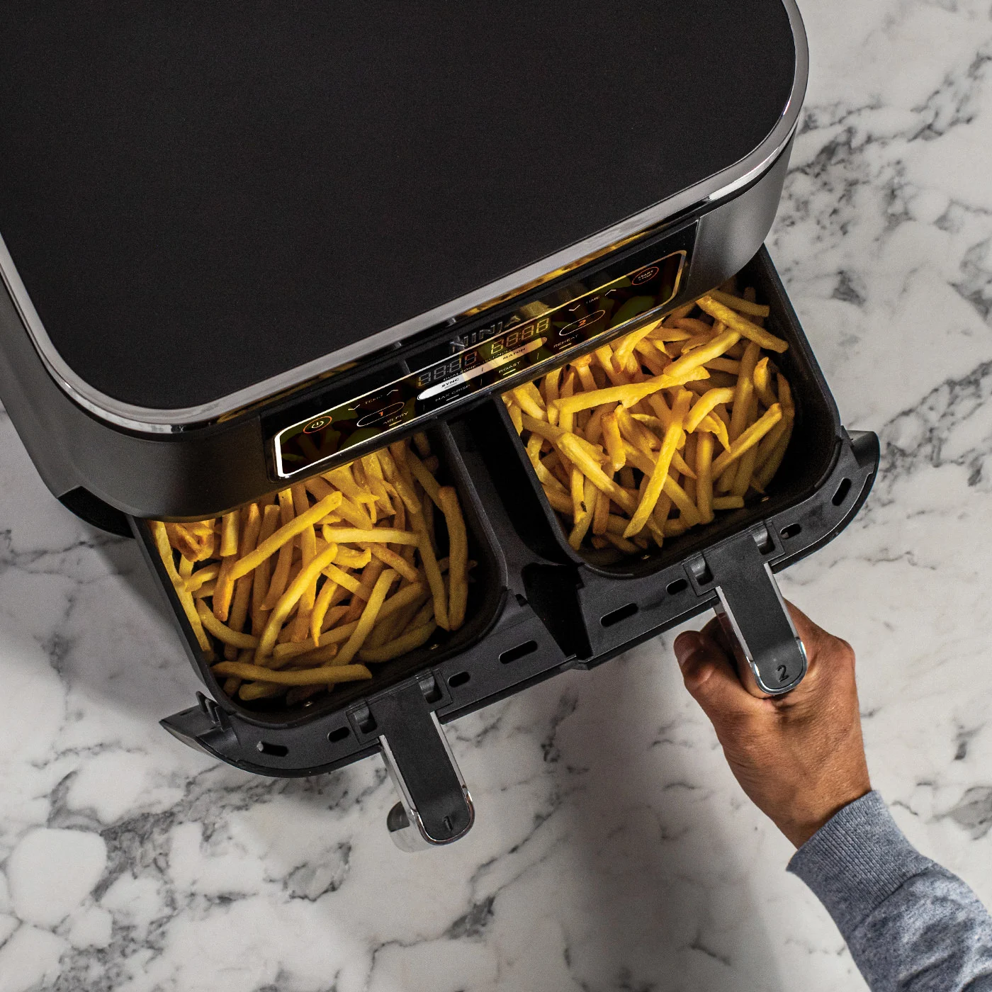 2 independent cooking zones