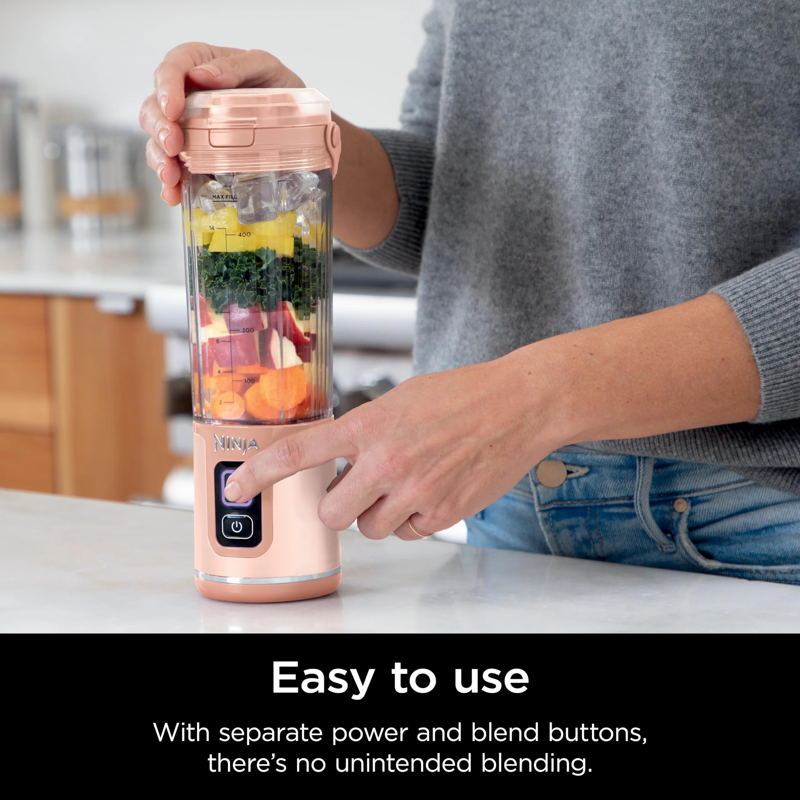 Ninja Blast Portable Blender, Cordless, 18oz. Vessel, Personal Blender for Shakes & Smoothies, BPA Free, Leakproof Lid & Sip Spout, USB-C Rechargeable, Dishwasher Safe Parts, Metallic Purple, - Image 81