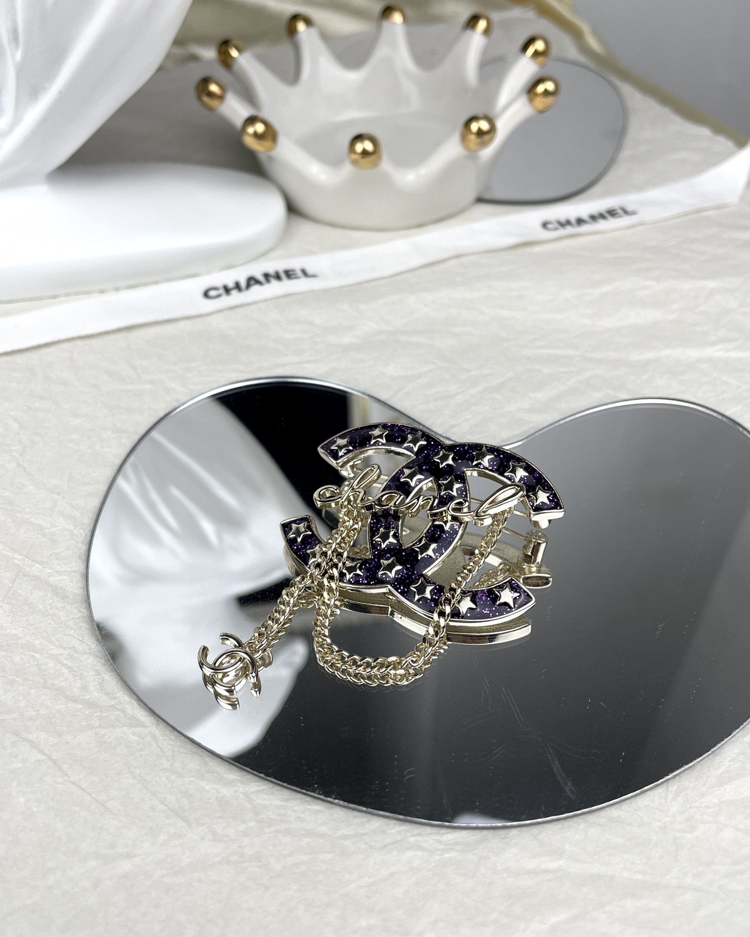 Chanel Star Enamel Coco Brooch Earrings - Original Replica Club