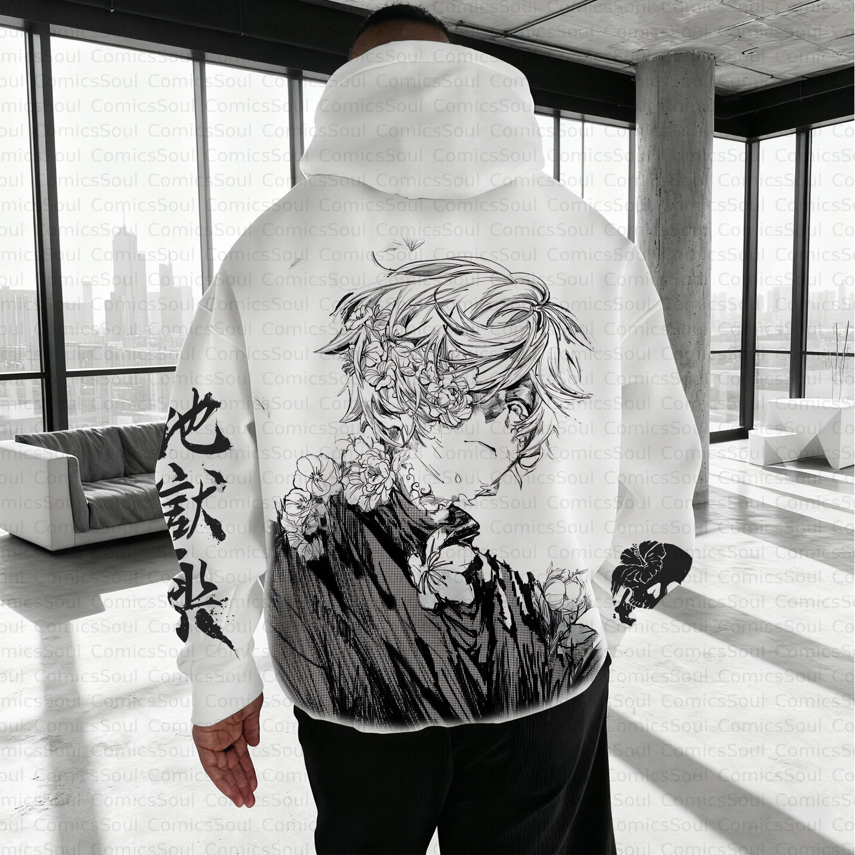 Unisex Anime Inspired Vintage Plush Hoodie