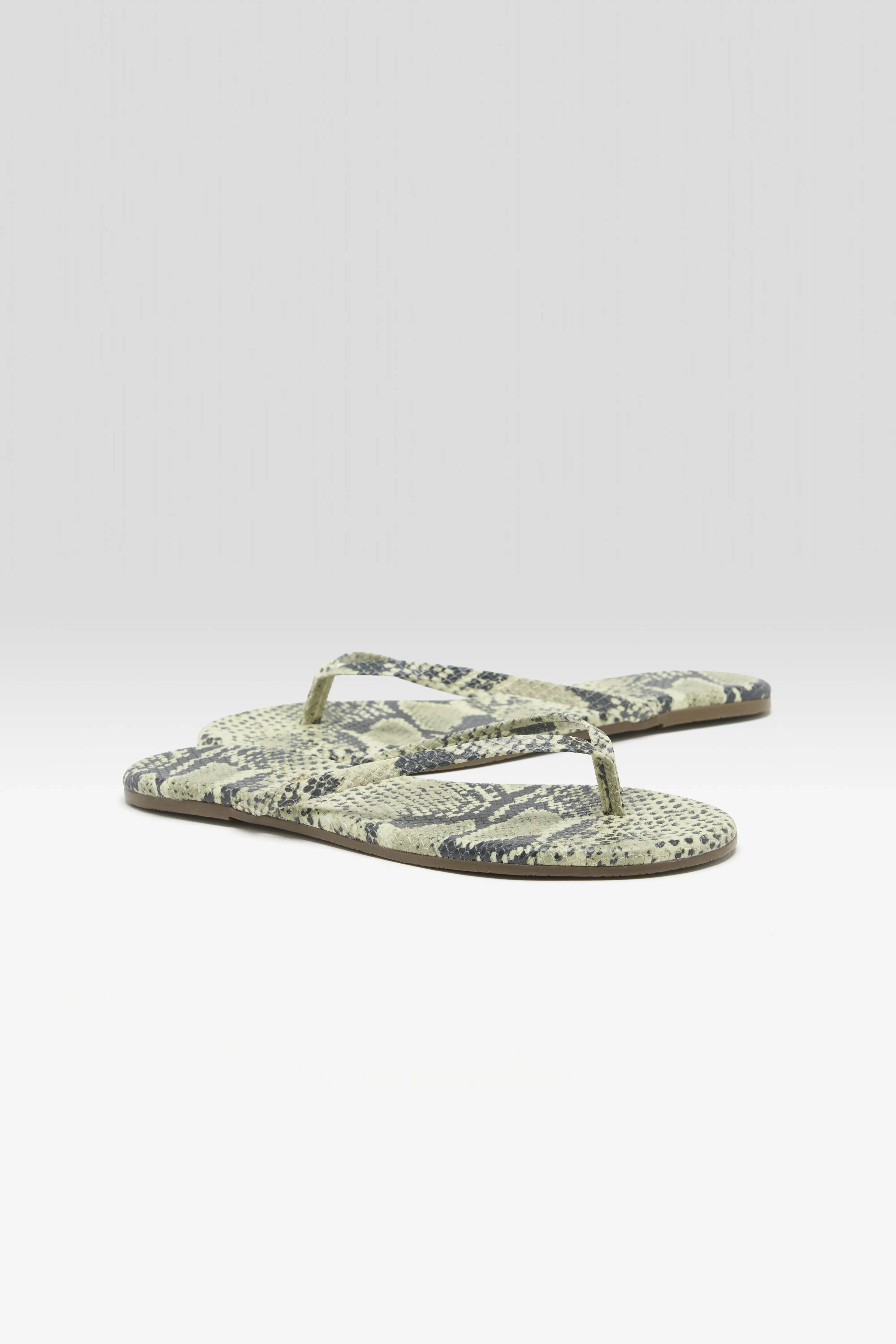 Bellerose Lily Vegan Animal Flip-flop Sandals  (261 / W / GREY)