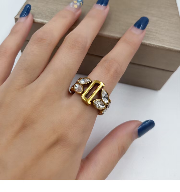 Dior Vintage Rhinestone Ring - Original Replica Club