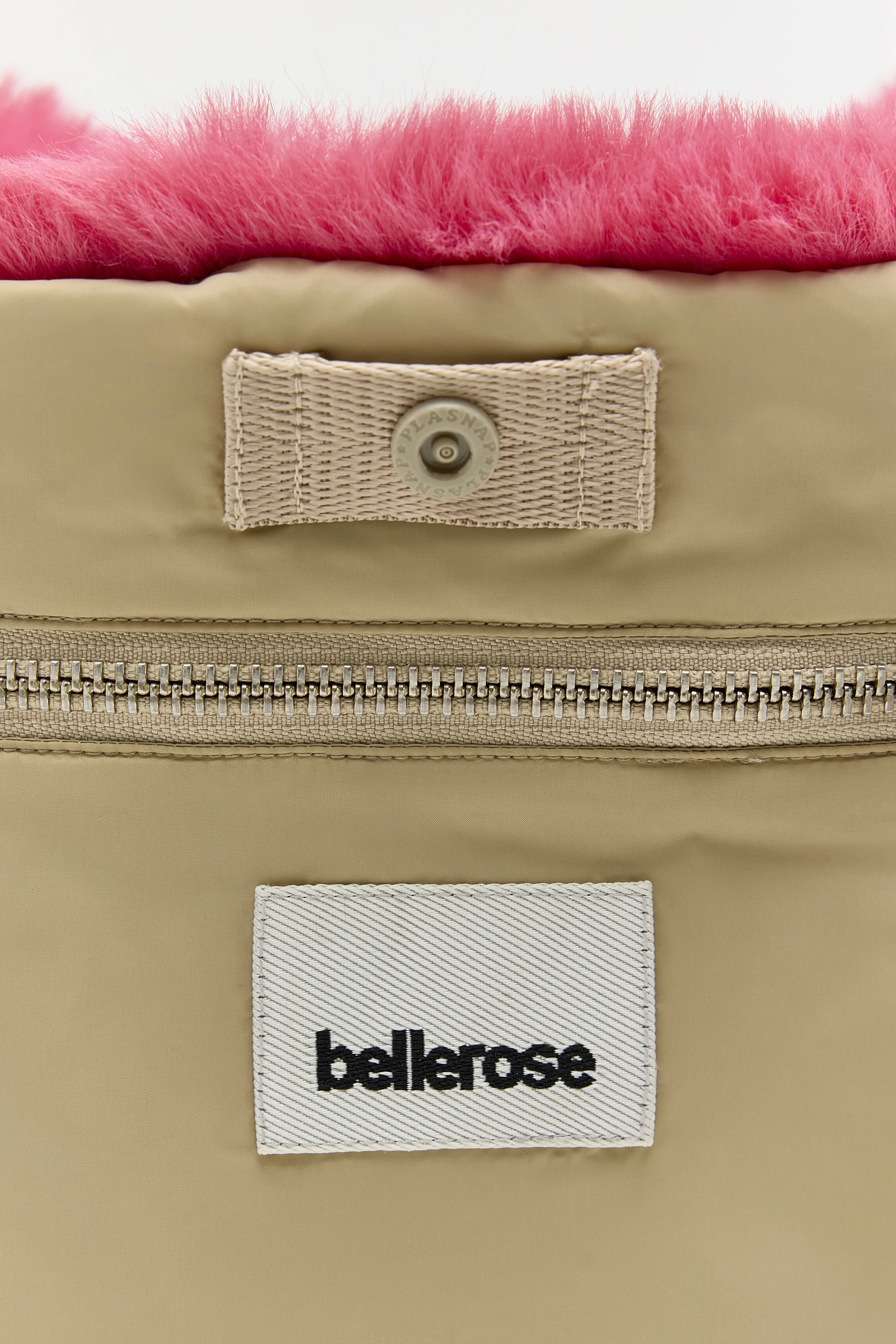 Bellerose Helcro faux-fur shoulder bag (261 / W / GERANIUM)