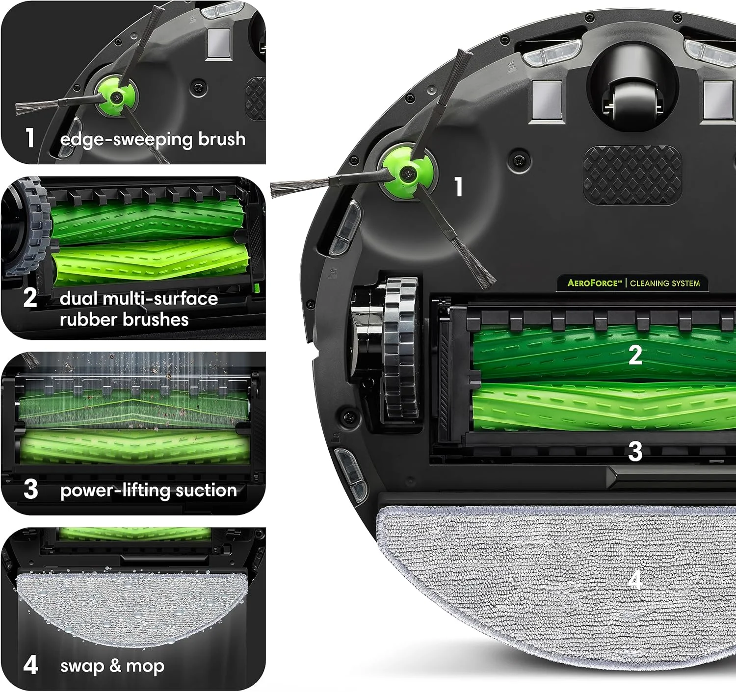 Restored Premium IRobot Roomba Combo i5+ Self-Emptying Robot Vacuum & Mop -C Smart Mapping, Alexa Compatible, 60-Day Auto Dirt Disposal, Personalized Cleaning OS, (Refurbished) - Image 4