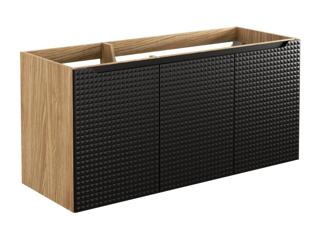 Armario Bajo Lavabos LUXOR CUW120 3D 120x46x57 Negro