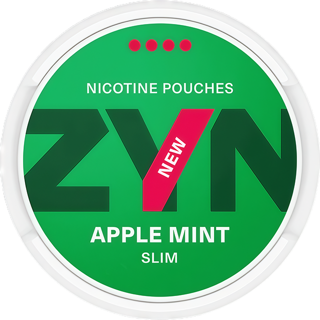 ZYN Apple Mint 11mg nicotine pouches — Slim Moist can with 21 strong apple-mint pouches
