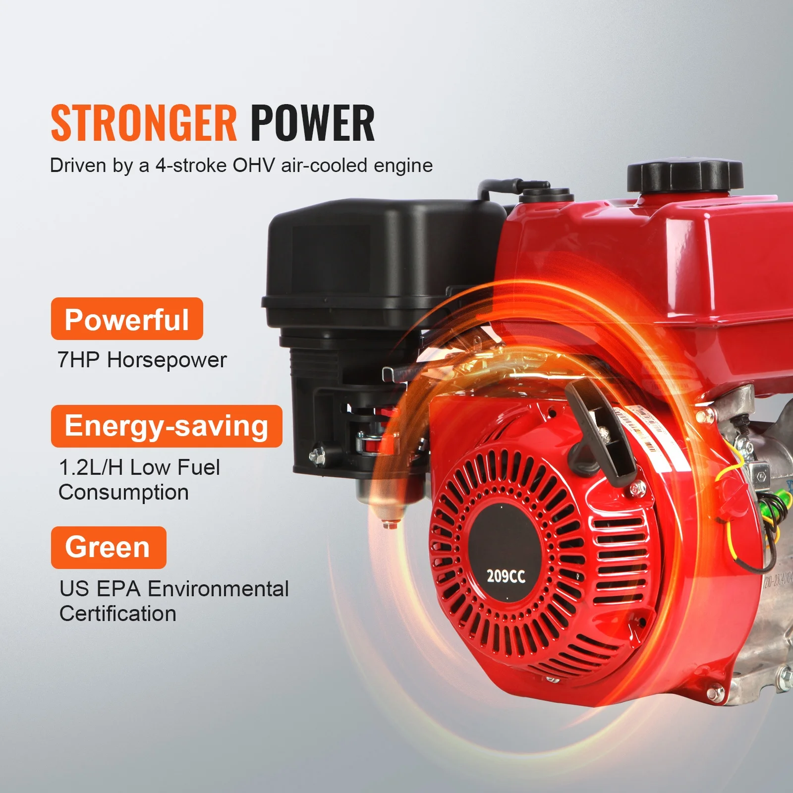 BENTISM 2" 7HP 4-Stroke Gasoline Engine Water Pump Gas Powered Water Transfer Pump - Image 4