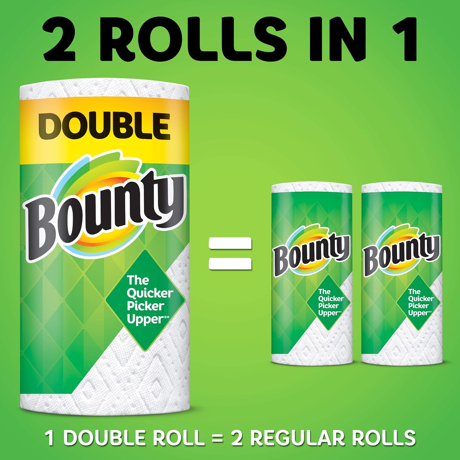 Bounty Full Sheet Paper Towels, White, 6 Double Rolls = 12 Regular Rolls
