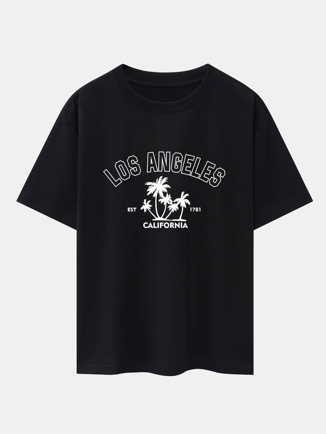 Los Angeles Palms Print Heavy Weight Oversize T-Shirt