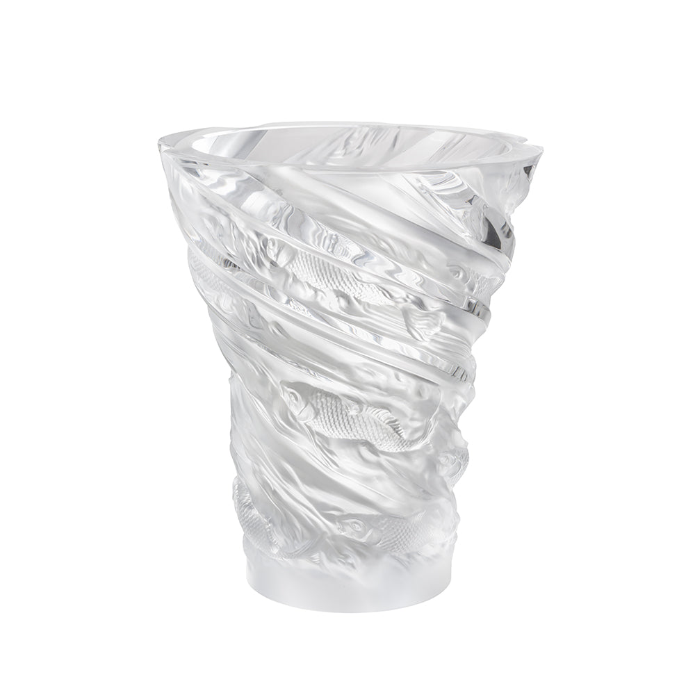 VASE CARPES KOI - CRISTAL INCOLORE