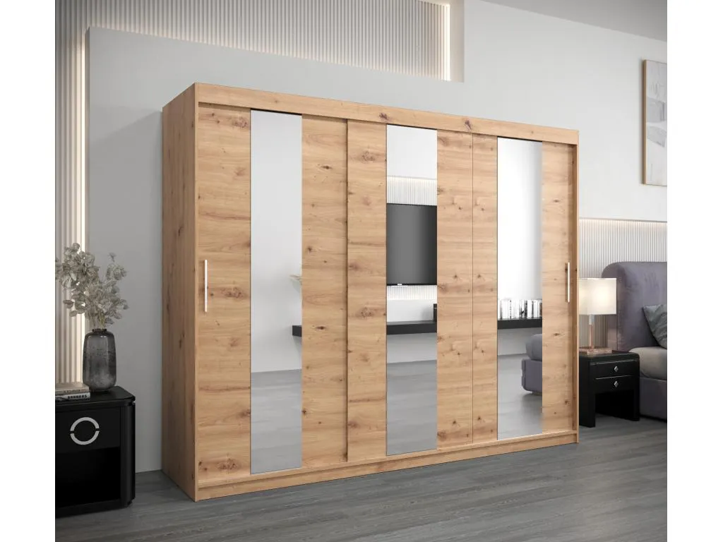 Armario Kavehomedeco de puertas correderas 200/250/62 3 puertas (artisan/artisan) AFQH10755