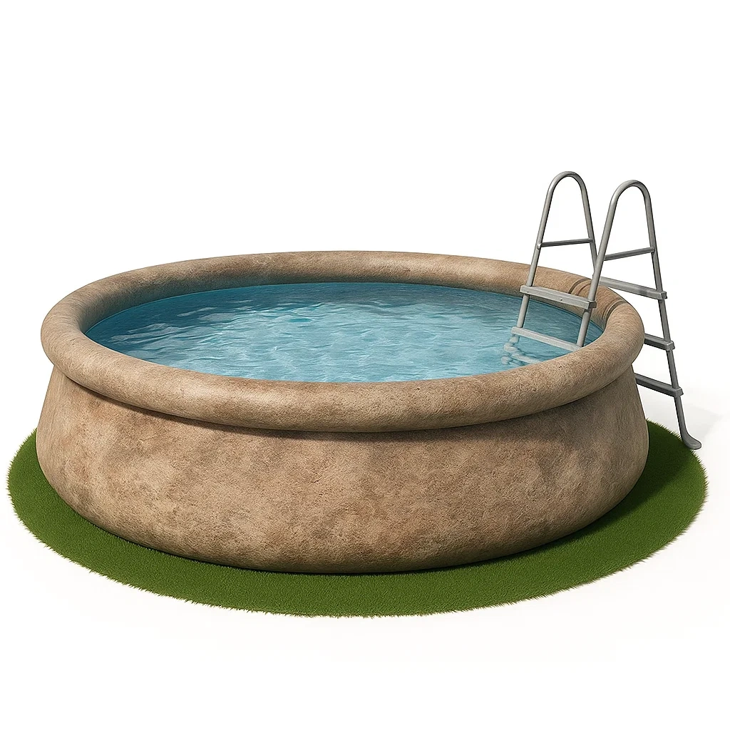 Piscina desmontable redonda 366x76cm con depuradora, marrón iVlDpubz24UR
