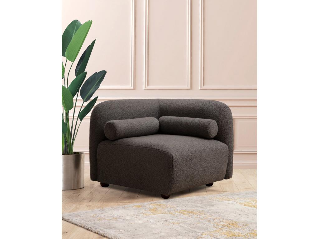Sillón Nestleano 501 - Gris - 74x90x90cm - Tapiz - Patas Madera