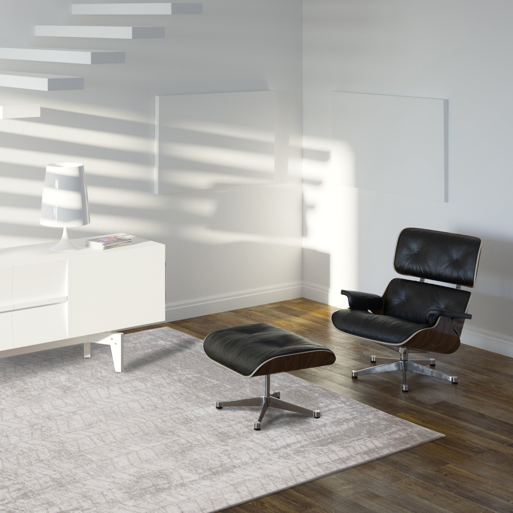 Louis de Poortere Jacob's Ladder Vloerkleed 170 x 240 cm - White Plain