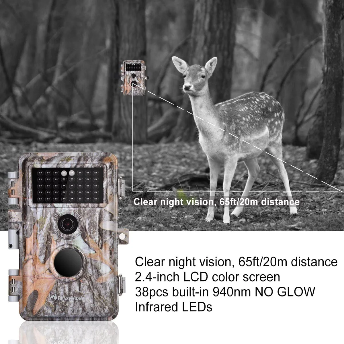 5-Pack Game & Deer Trail Cameras, 16MP 1920x1080P Video, Camo - Image 4 5-Pack Game & Deer Trail Cameras, 16MP 1920x1080P Video, Camo - Image 4
