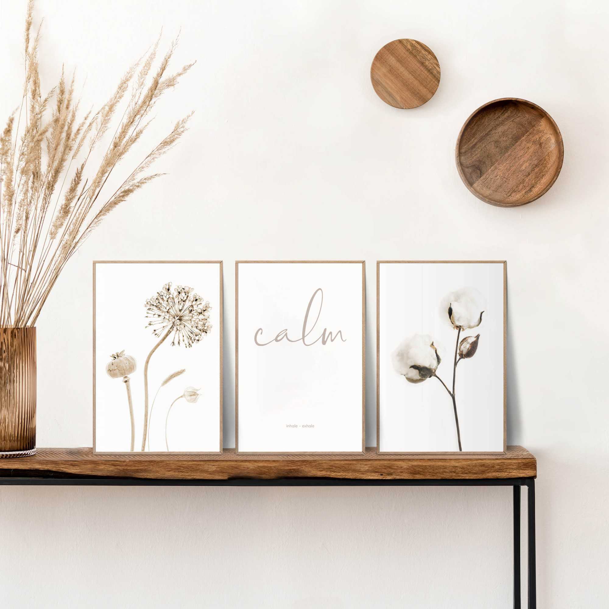 Reinders - Serene Whites - Schilderijen set 3x 30x20cm Hout