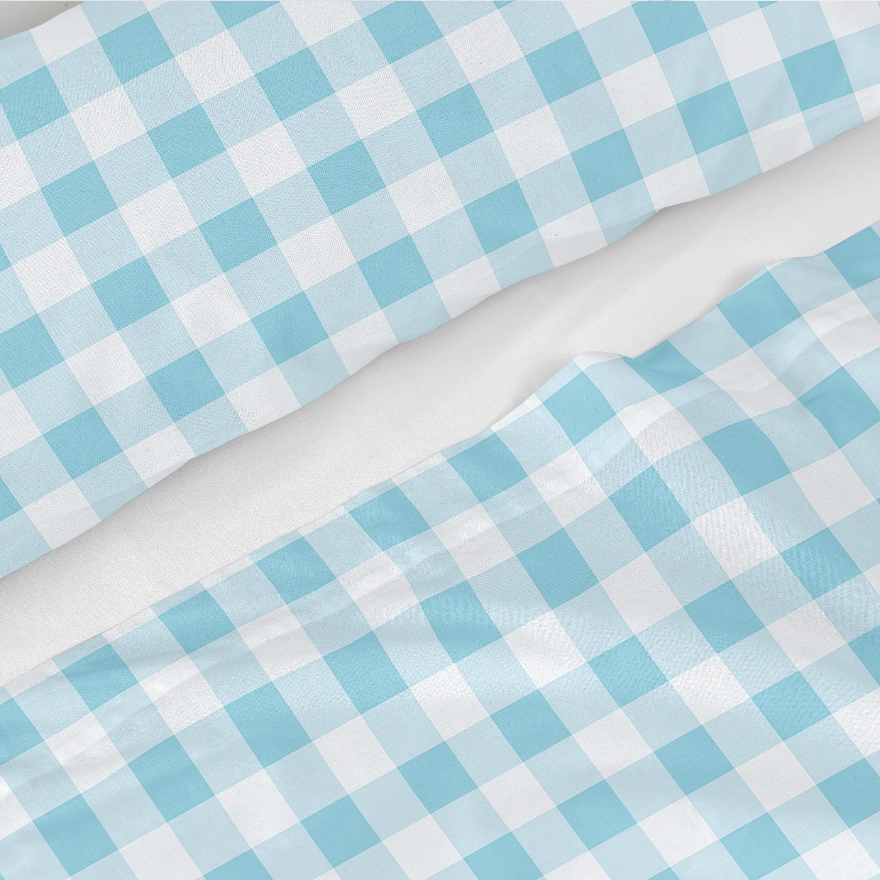 Vichy Laken Set 2-delig Blauw Basic Kids, Blauw, 100% katoen, de kwali