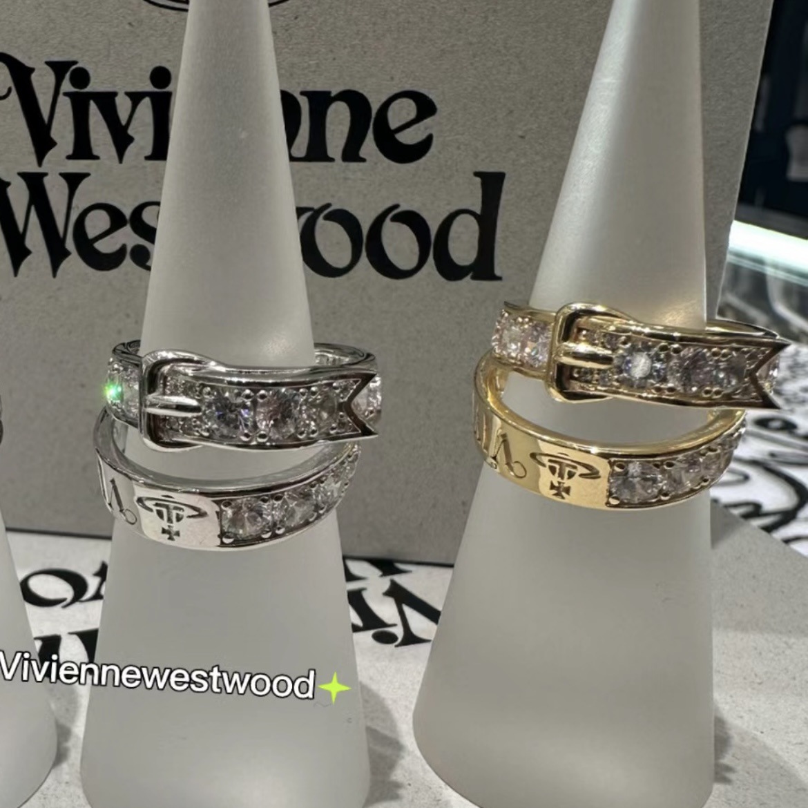 Vivienne Westwood Unisex Style Belt Saturn Couple Ring - Original Replica Club