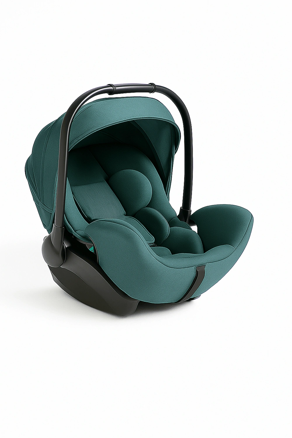 Asientos de coche Silla portabebés con capota y cojín reductor hasta 13 kg arnés de 3 puntos verde bosque 0-1 año