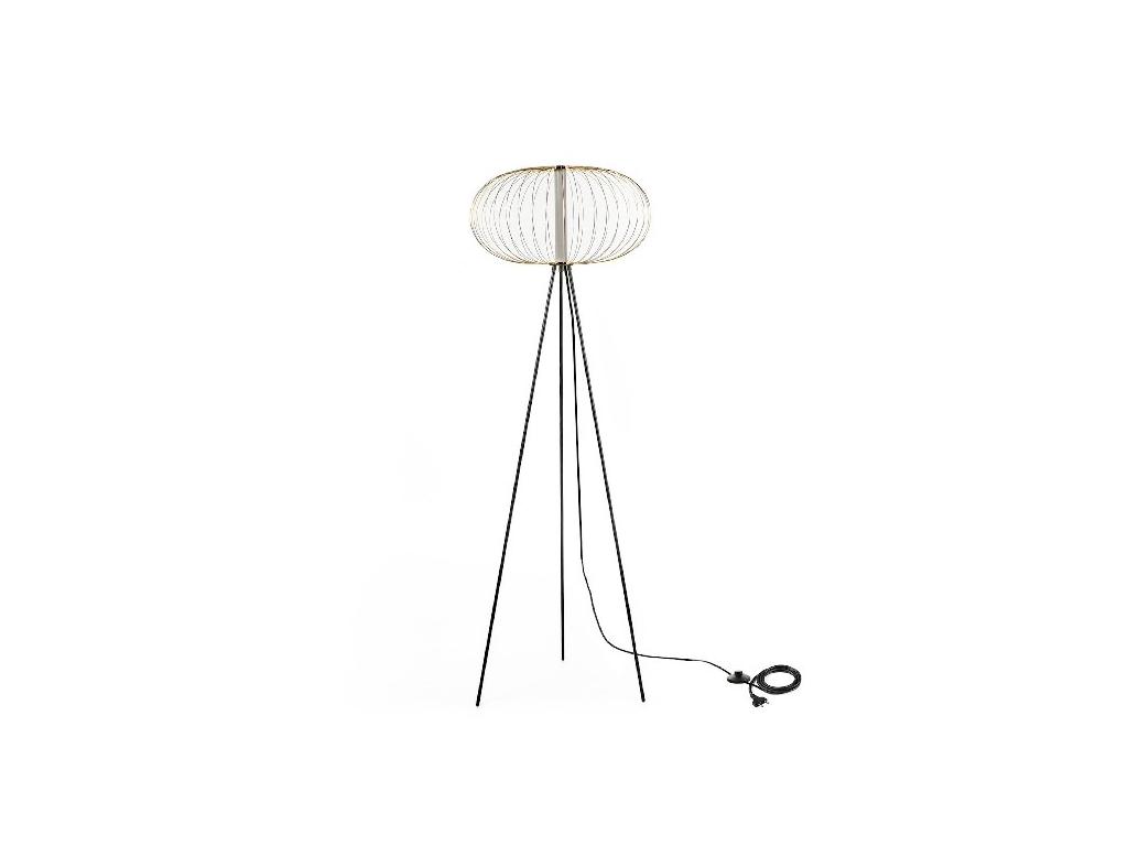 Mizar - Lámpara de pie LED en acero negro