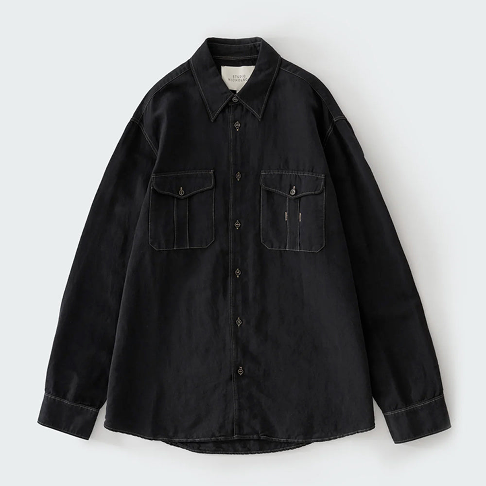 Studio Nicholson - Chemise Louro - Black Grape