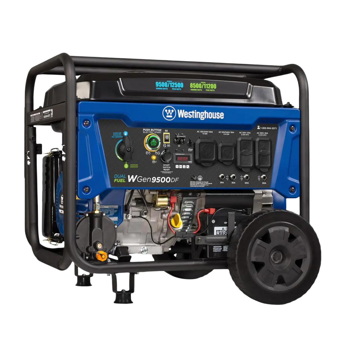 WAYFAIR Westinghouse 12500 Watt Dual Fuel Home Backup Portable Generator, Remote Electric Start, Transfer Switch Ready, Gas And Propane Powered