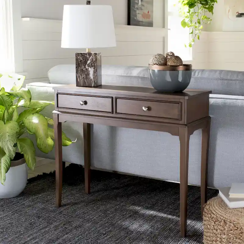 2-Drawer Console Table with Elegant French Country Design