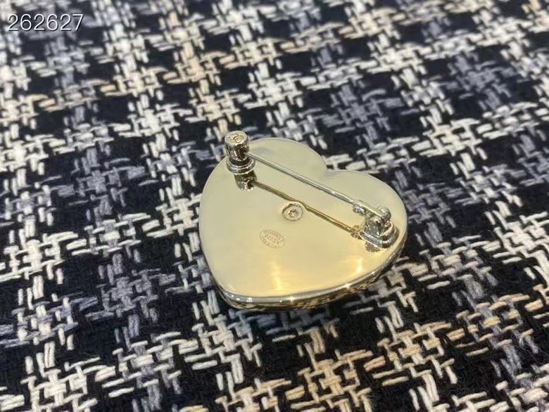 Chanel Black Leather Heart Brooch - Original Replica Club