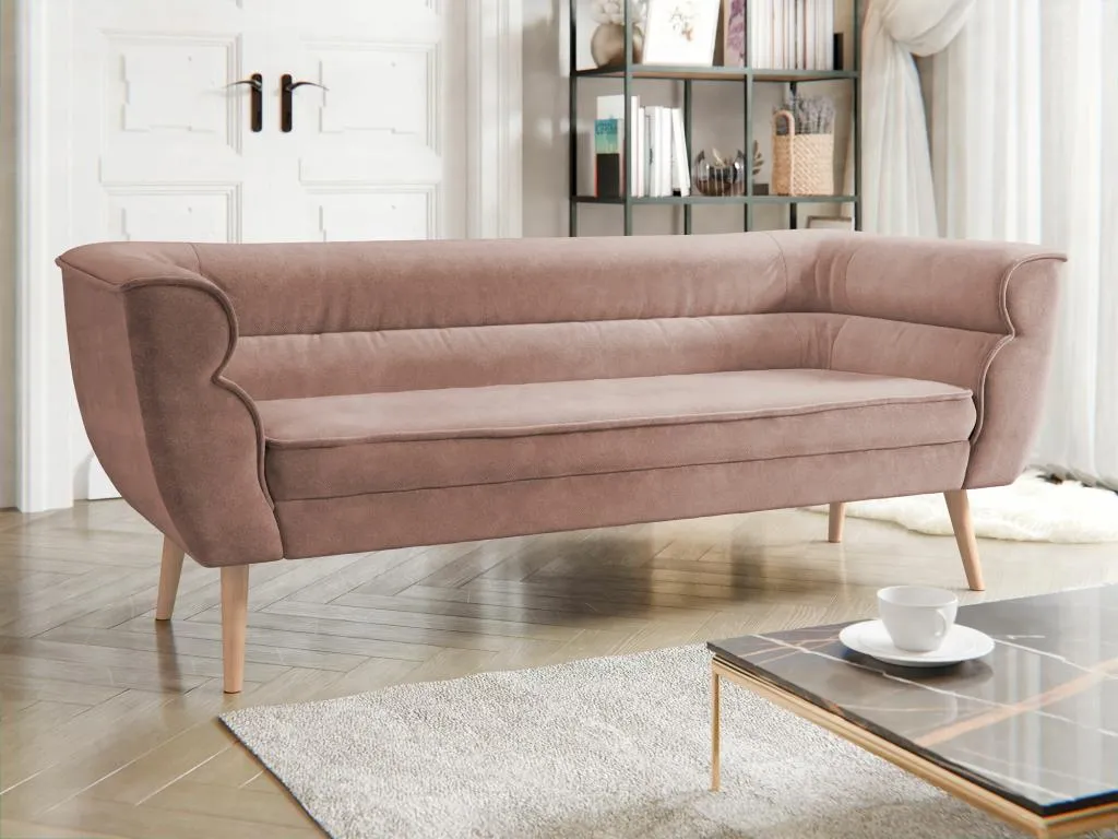 Sofá Prietocasa 100 Rosa 182x74x75cm Tapiz Patas - Prietocasa