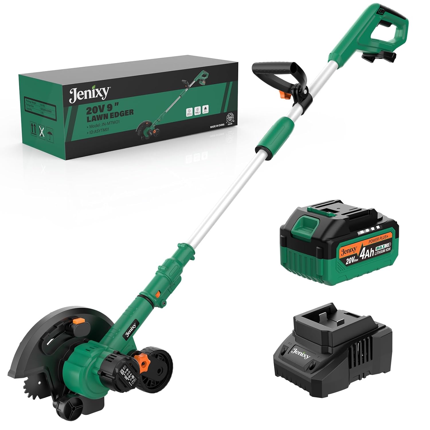 20V Cordless Lawn Edger, 9" Brushless Electric Edging Tool with Battery - image 2