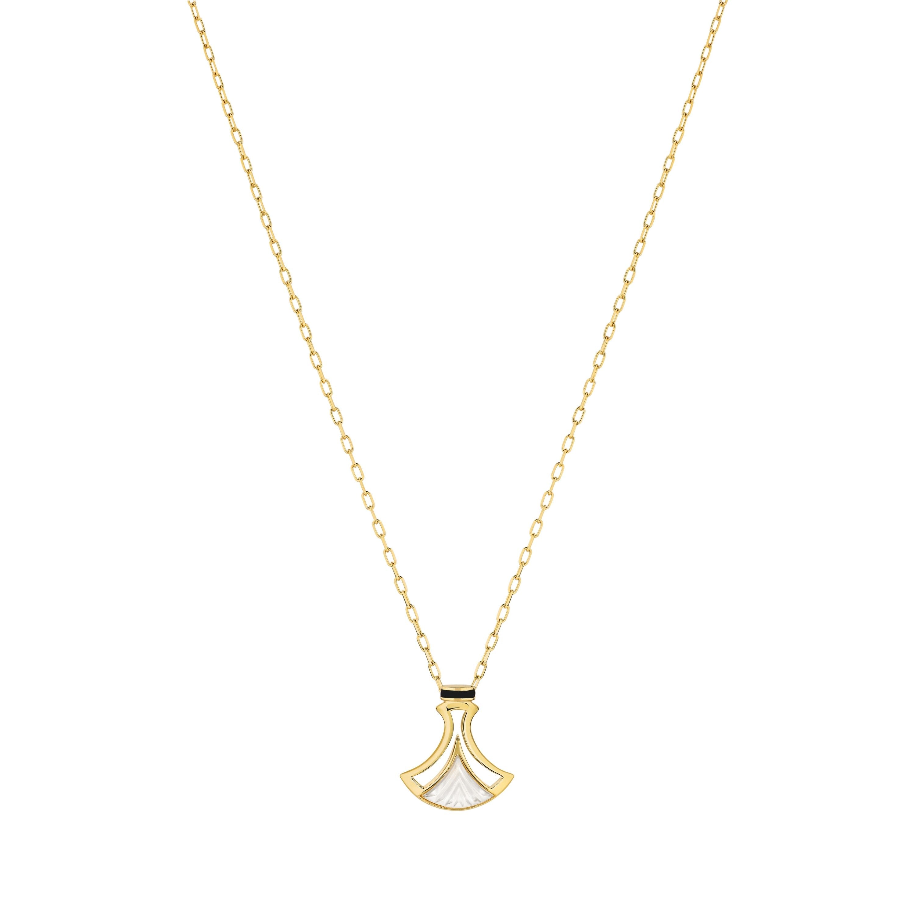 COLLIER LARCADE - CRISTAL INCOLORE, PLAQUÉ OR JAUNE 18 CARATS