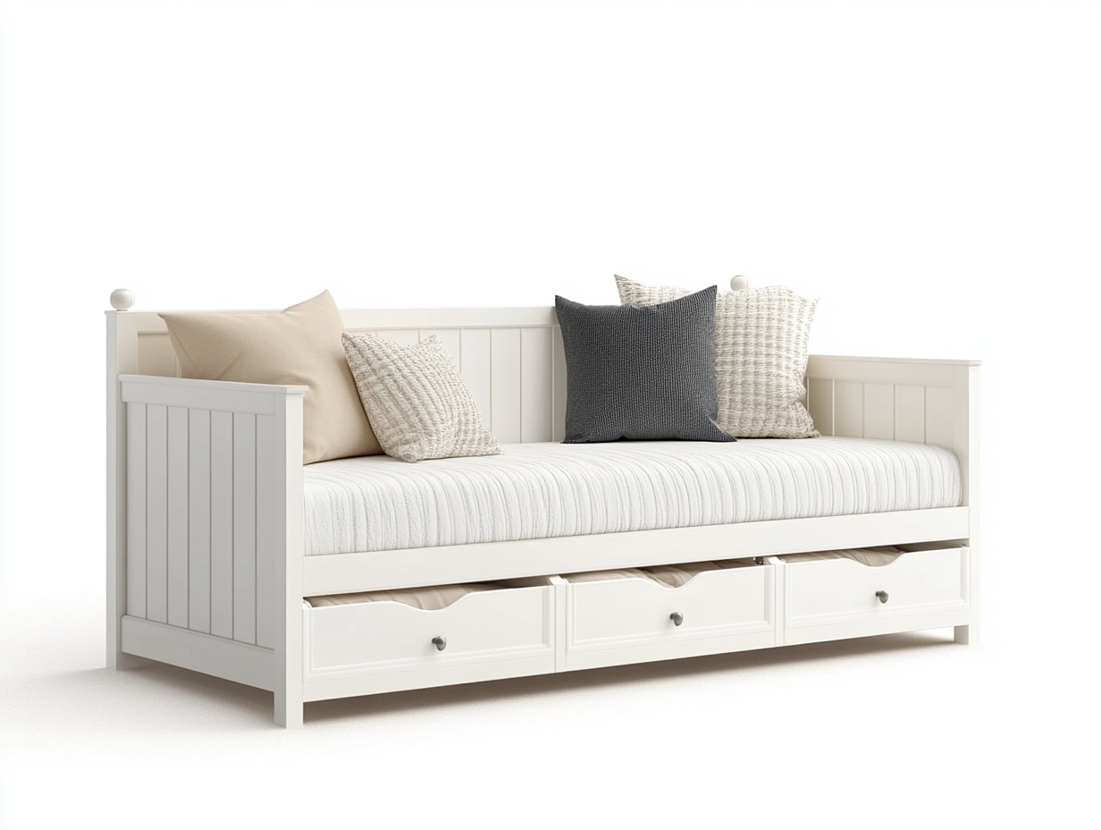 Cama Nido con Cajones Blanca Madera Dormitorio Juvenil 210x95x90 cm