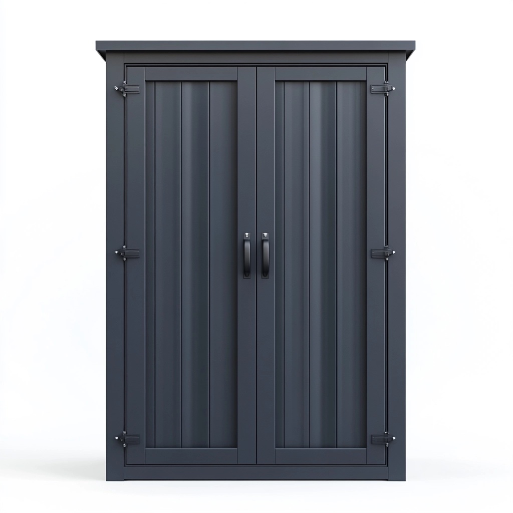 Cobertizo exterior jardín almacenamiento 83x40x92 cm metal gris protección armario BF6868137