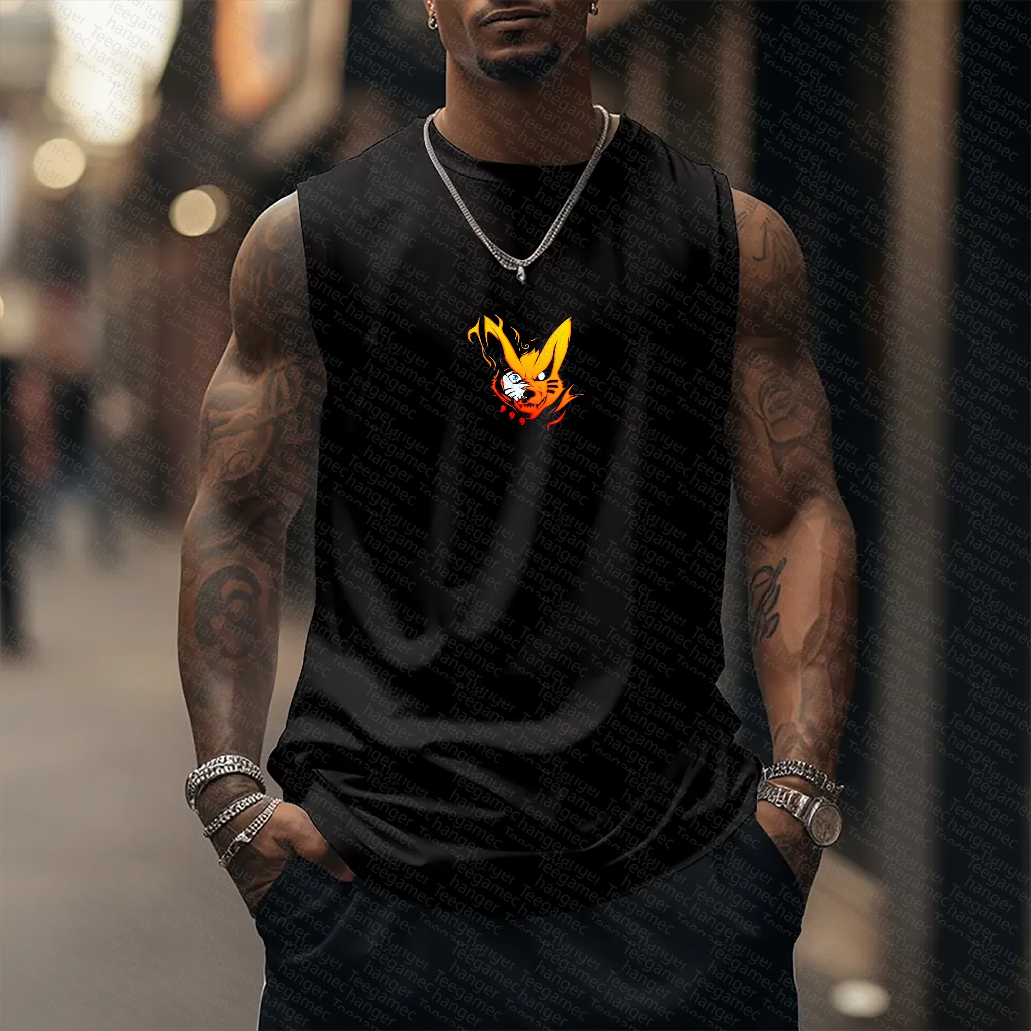 Unisex Casual Anime  Tank Top TeeThreads Sustain the Scene with Custom Apparel
