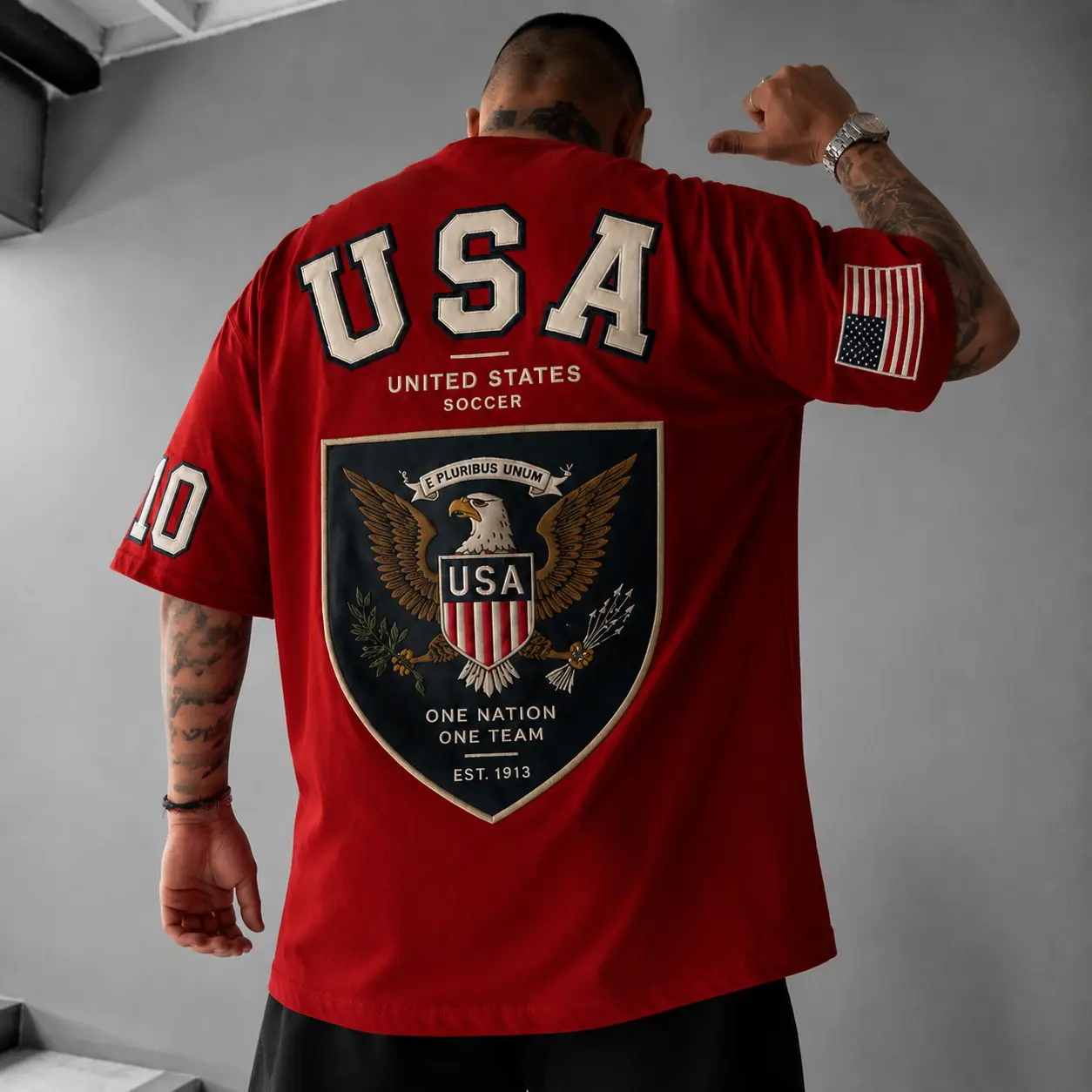 Streetwear Meets Classic USA Printed Unisex Oversized T-shirt